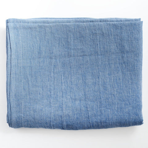 Blue Luxury Soft 100% Linen Bed Sheet