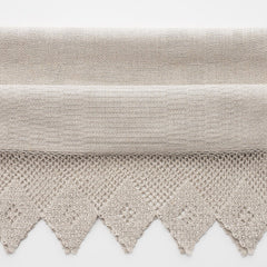 Linen Towel with Crocheted Lace Rhombus towels Linen Room Latvia 100 x 45 cm gray