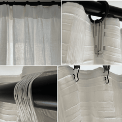 Linen Curtain With Ruffles