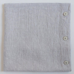 Luxury Linen Light Gray Pillowcase With/Without Buttons