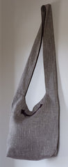 Crossbody Bag (black, brown, natural linen)