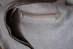 Crossbody Bag (black, brown, natural linen)