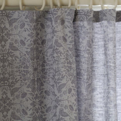 Linen Curtain with bird pattern (width 233 cm)