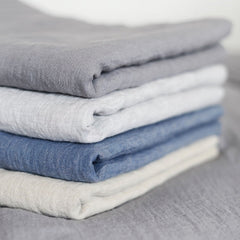 Light Grey Luxury Soft 100% Linen Bed Sheet