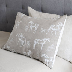 Soft Linen Pillowcases Horses - Linen Room Latvia