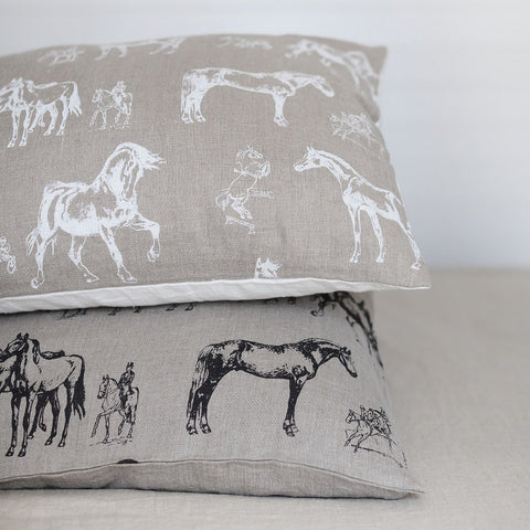 Soft Linen Pillowcases Horses