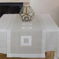 Table runner Boucle with square